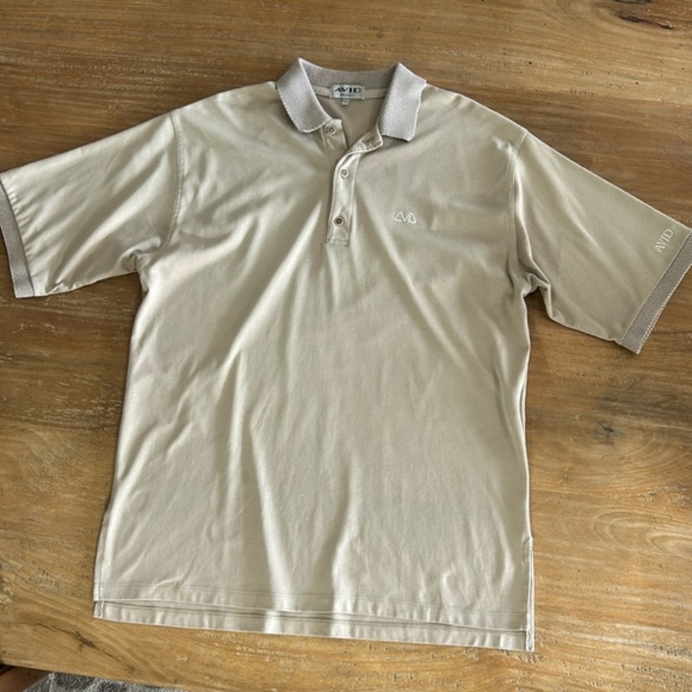 Avid Polo Style Shirt Short Sleeve Soft Made in USA Men's Size Large